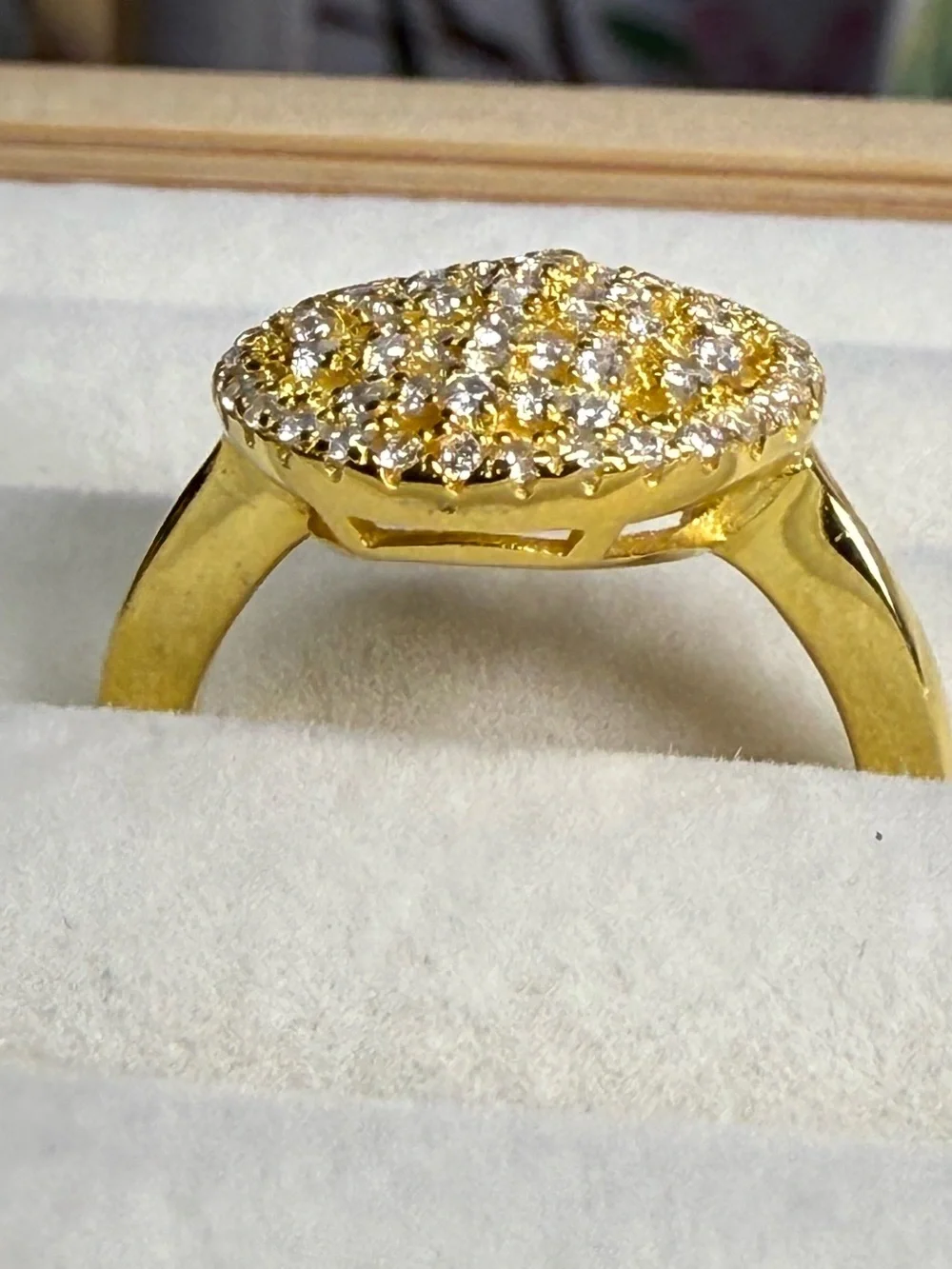 Moissanite Gold over 925 Sterling Silver Ring